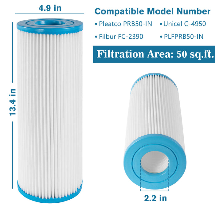 Pool Spa Filter PRB50 Replacement for Hot Tub Unicel C-4950 Filbur FC-2390
