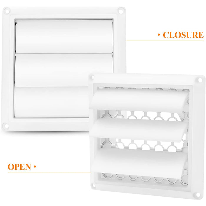 4" Dryer Vent Cover Outdoor with Metal Screen for 4 Inch Dryer Vent Hose