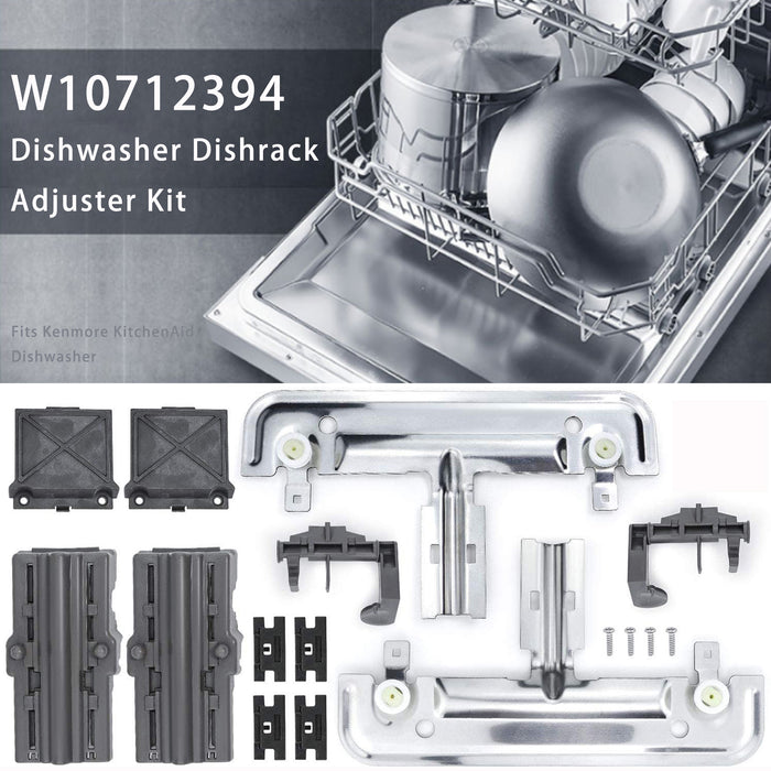 W10712394 Dishwasher Upper Rack Adjuster Metal Kit
