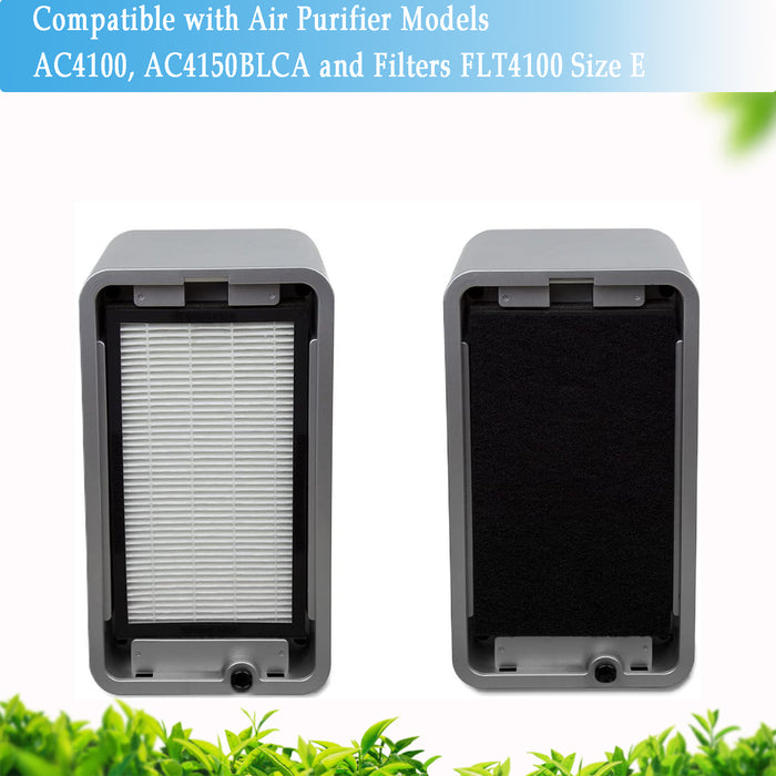 FLT4100 Filter E True HEPA Replacement FLT41004PK for Air Purifiers
