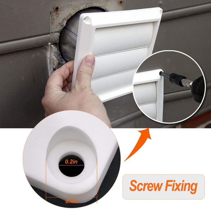 4" Dryer Vent Cover Outdoor with Metal Screen for 4 Inch Dryer Vent Hose