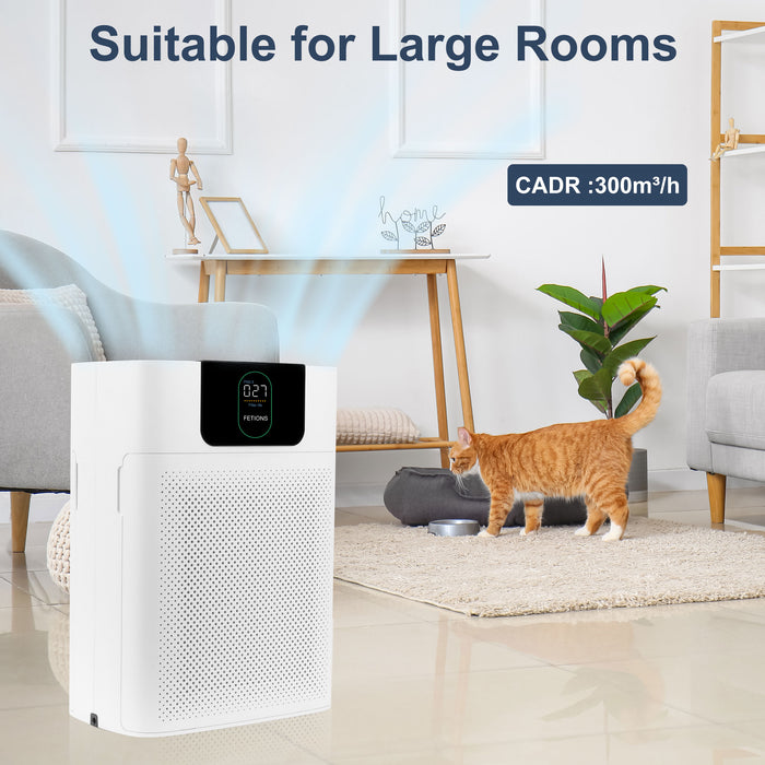FT5000 Air Purifiers for Home Large Room, With Quiet Air Cleaner Remove Smoke, Dust