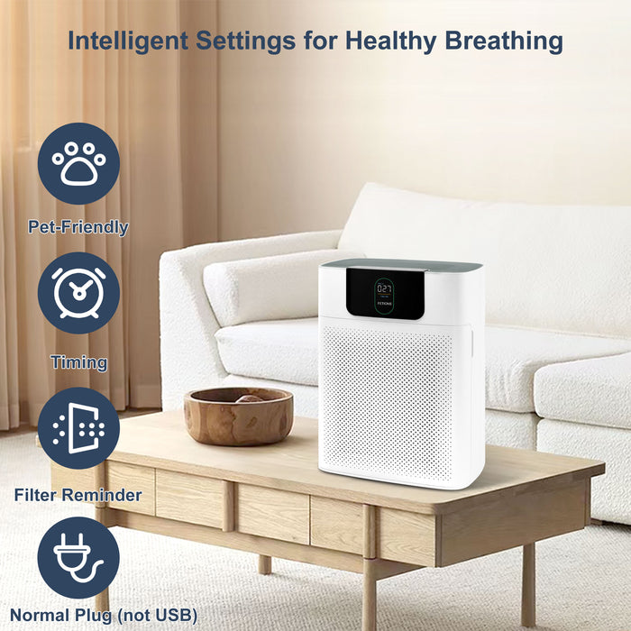 FT5000 Air Purifiers for Home Large Room, With Quiet Air Cleaner Remove Smoke, Dust