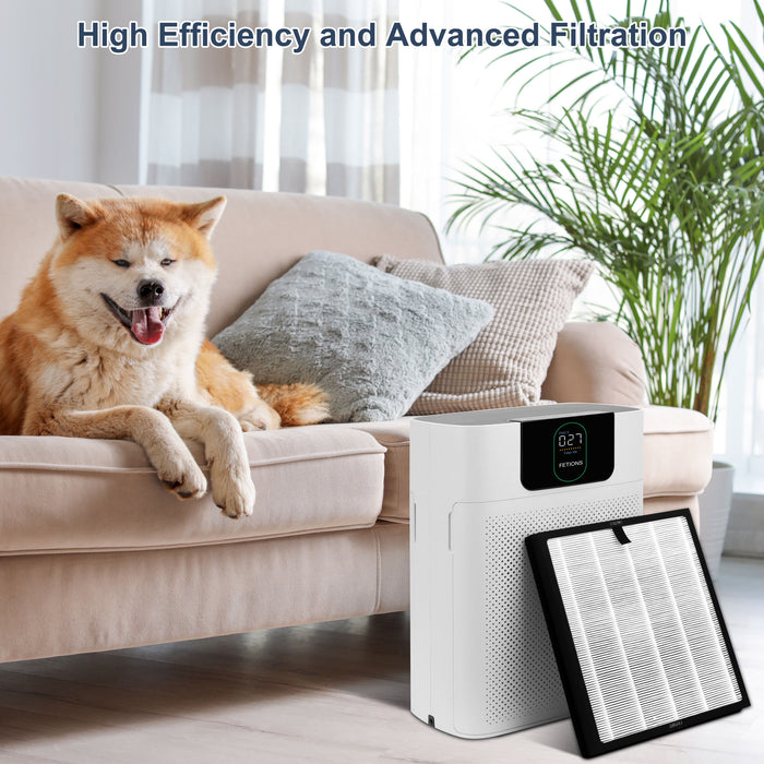 FT5000 Air Purifiers for Home Large Room, With Quiet Air Cleaner Remove Smoke, Dust