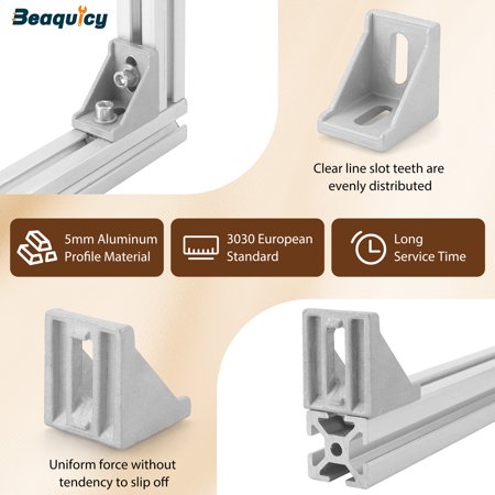 Beaquicy silver aluminum extrusion connector kit - image 4