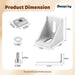Beaquicy silver aluminum extrusion connector kit - image 6