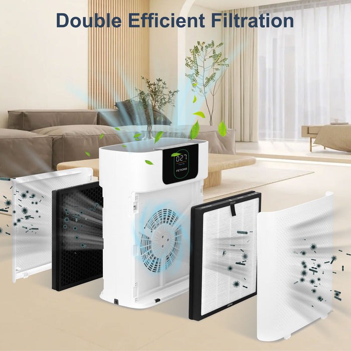 FT5000 Air Purifiers for Home Large Room, With Quiet Air Cleaner Remove Smoke, Dust