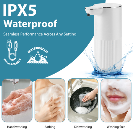 Beaquicy 350ML Touchless Liquid Soap Dispenser with Sensor for Kitchen & Bathroom