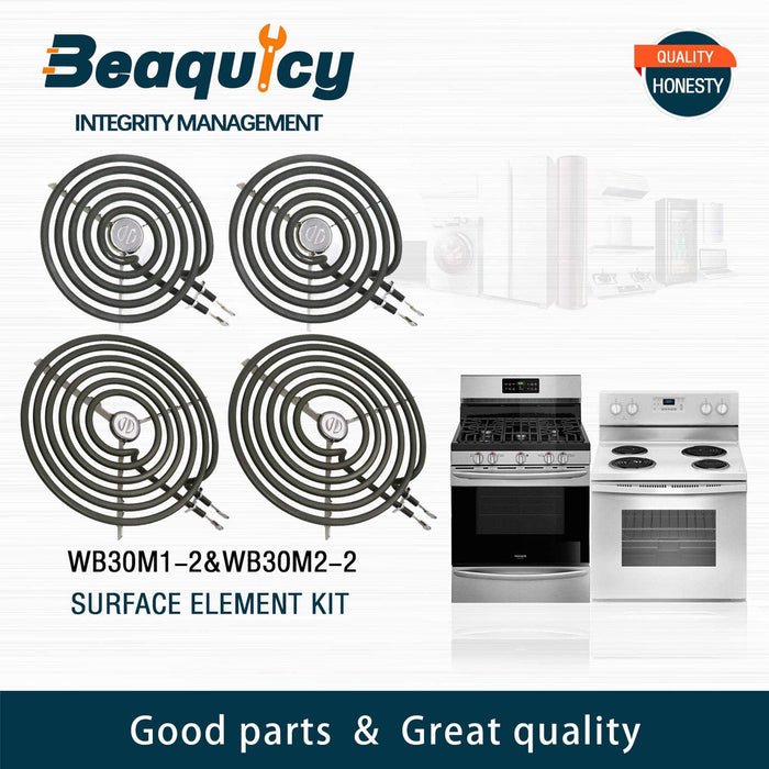 Beaquicy 5-Turn Electric Range Stove Coil Surface Burner Element Kit, 1350 Watts for GE Hotpoint