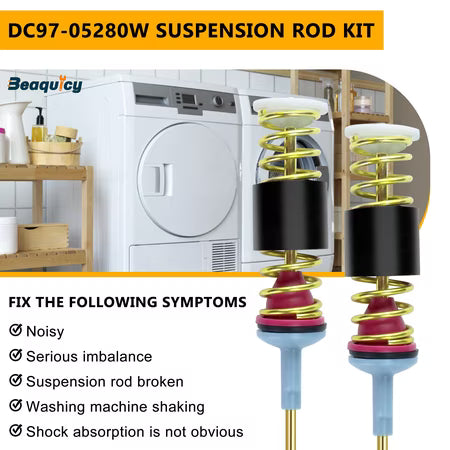 Beaquicy Washer Machine Suspension Rods DC97-05280W DC97-16350T Replaces Washing Machine WA50R5200AW,WA50R5400AW,WA45n3050aw