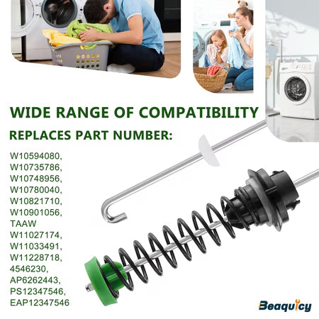 Beaquicy W11130362 Washer Suspension Rods Kit Fit for W10594080 Washing Machine