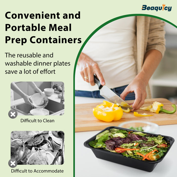 Beaquicy 50 Packs Meal Prep Containers, 38OZ Prep Food Containers,Dishwasher and Freezer Safe and BPA Free