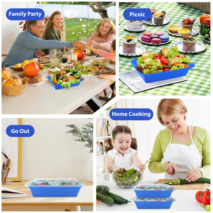 Beaquicy 38 OZ Reusable,Meal Prep Food Containers, Set of 50, Dishwasher Safe and BPA Free