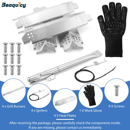 Beaquicy 304 Stainless Steel Grill Heat Plates Replacement Parts 720-0830H,720-0888,720-0888N Grill Burner Tubes for Home Depot