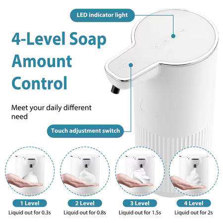 Beaquicy 350ML Touchless Liquid Soap Dispenser with Sensor for Kitchen & Bathroom
