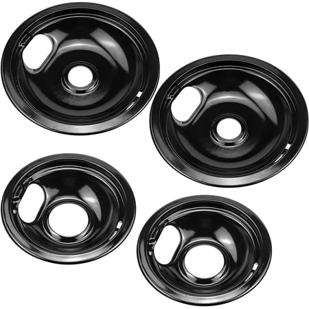 Beaquicy Porcelain Drip Pan Replacement for Electric Stove Burner W10290350 8-inch & W10290353 6-inch - 1