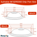 Beaquicy Porcelain Drip Pan Replacement for Electric Stove Burner W10290350 8-inch & W10290353 6-inch - 2