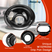 Beaquicy Porcelain Drip Pan Replacement for Electric Stove Burner W10290350 8-inch & W10290353 6-inch - 5