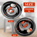 Beaquicy Porcelain Drip Pan Replacement for Electric Stove Burner W10290350 8-inch & W10290353 6-inch - 9