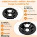 Beaquicy Non-stick Porcelain Drip Pan Bowls for Electric Range Stovetop Burner - 5