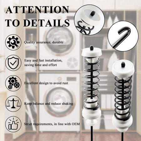 Beaquicy W10780048 Washer Suspension Rod Kit Replacement for Whirlpool Washing Machine - 2