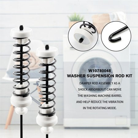 Beaquicy W10780048 Washer Suspension Rod Kit Replacement for Whirlpool Washing Machine - 4