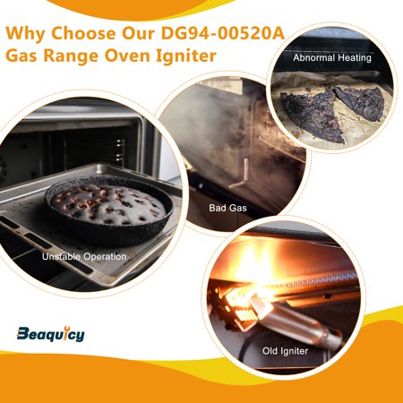 Beaquicy DG94-00520A Gas Igniter Range Oven Compatible with Gas Oven NX58H5600SS NX58H9500WS - 1
