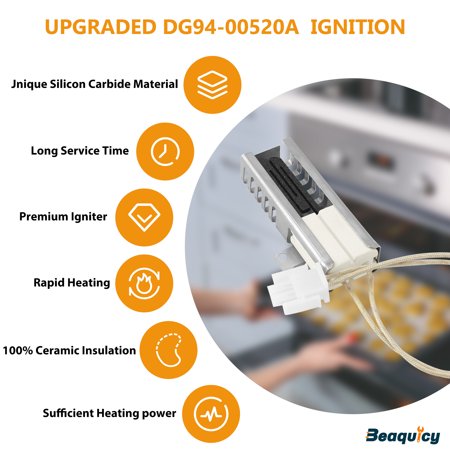 Beaquicy DG94-00520A Gas Igniter Range Oven Compatible with Gas Oven NX58H5600SS NX58H9500WS - 2