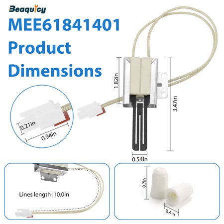 Beaquicy MEE61841401 Range Oven Ignitor Exact Replacement Replaces MEE61841403 MEE63084901 Oven Igniter for Gas Stove - 1