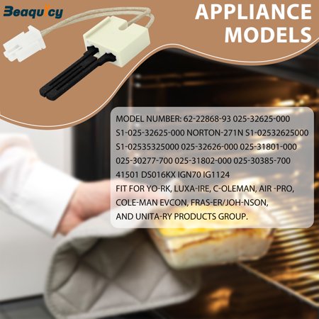 Beaquicy 62-22868-93 Furnace Ignitor Igniter Weather King 62-22868-02, 62-22868-82, 62-22868-93, 62-22441-01 - 6