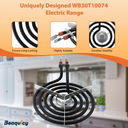 Beaquicy WB30T10078 Electric Range Surface Burner 4 Turn 6" Surface Element for WB30X24401, WB30T10111 - 7