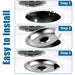 Beaquicy 715877 and 715878 Replacement Range Cooktop Drip Pans for Electric Surface Burner - 8