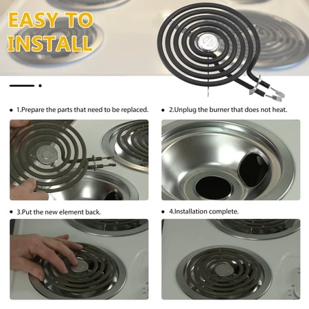 Beaquicy WB30M1 Range 6" Large Surface Burner Element 5 Turns Electric Stove Range Burner - 7