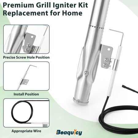 Beaquicy Cooking Grid Heat Plate Grill Replacement Parts 720-0830H,720-0888,720-0888N 304 Stainless Steel Grill Burner Tubes for Home Depot - 6