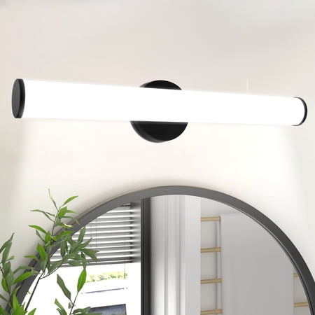 Beaquicy LED Bar Mirror Light Wall Mounted Vanity Black Wall Sconce Lights for Bathroom Mirror - 7