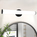 Beaquicy LED Bar Mirror Light Wall Mounted Vanity Black Wall Sconce Lights for Bathroom Mirror - 7