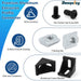 Beaquicy 20 Set 4040 Series Aluminum Extrusion Profile Connector, 3540 Corner Bracket for 20S Aluminum Rail - 1