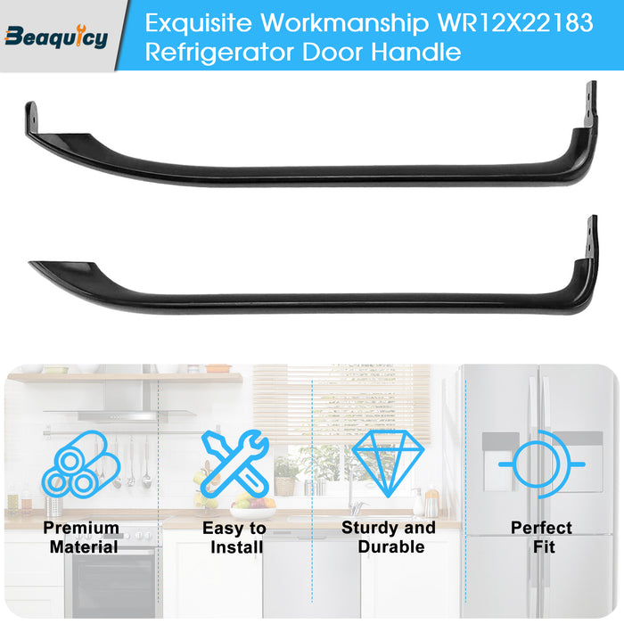 Beaquicy Refrigerator Door Handle for GE WR12X11008 Replacement - 3
