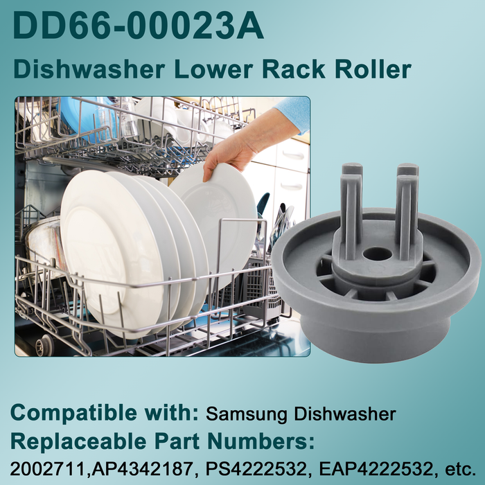 Beaquicy Dishwasher Lower Rack Roller Wheels Replacement for 2002711 - 2