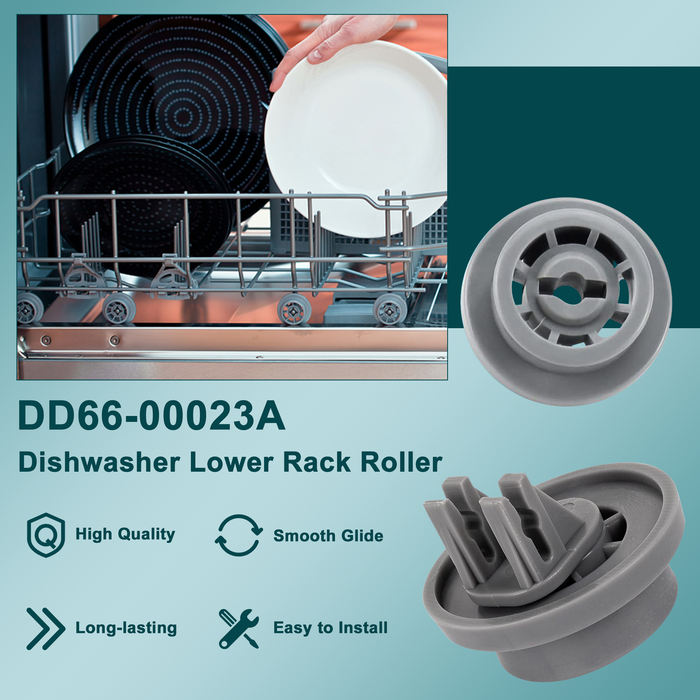 Beaquicy Dishwasher Lower Rack Roller Wheels Replacement for 2002711 - 4