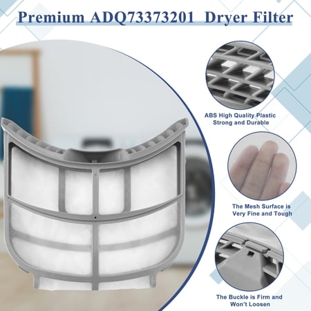 Beaquicy ADQ73373201 Dryer Lint Filter Assembly for ADQ733732 Dryer Lint Screen Replacement with Brush - 7