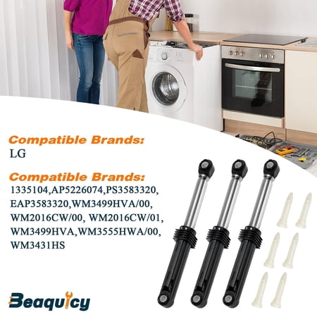Beaquicy Shock Absorber for LG Washer - OEM 383EER3001G, 4901ER2003A, Vibration & Noise Reduction - 2