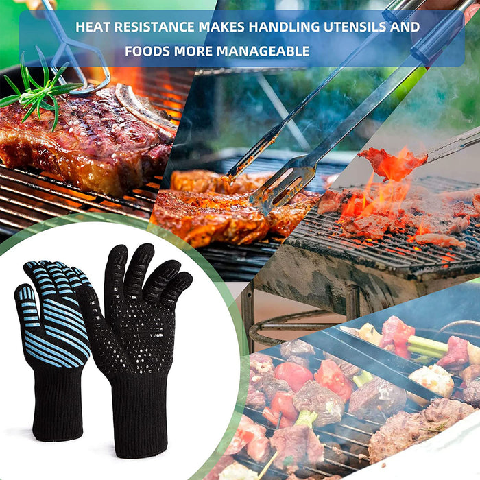 Heat resistant kitchen Grill Gloves for BBQ Kitchen Potholder and Outdoors