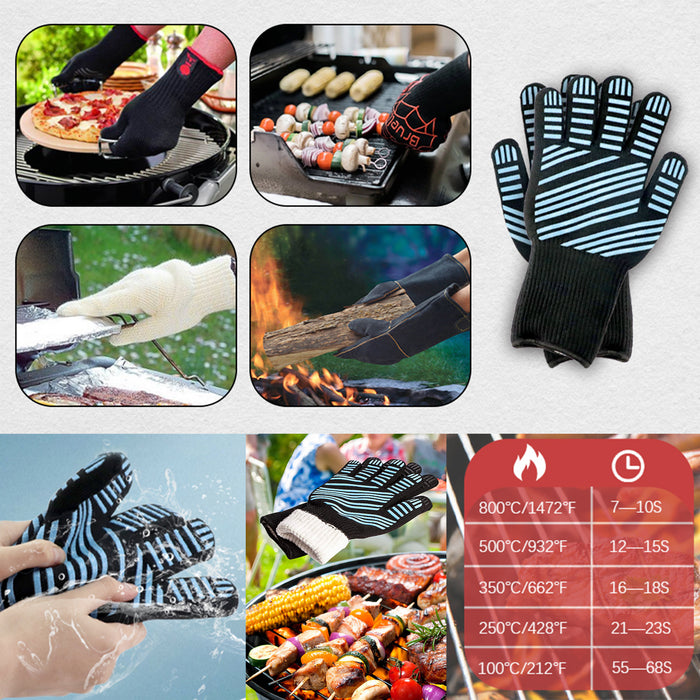 Heat resistant kitchen Grill Gloves for BBQ Kitchen Potholder and Outdoors