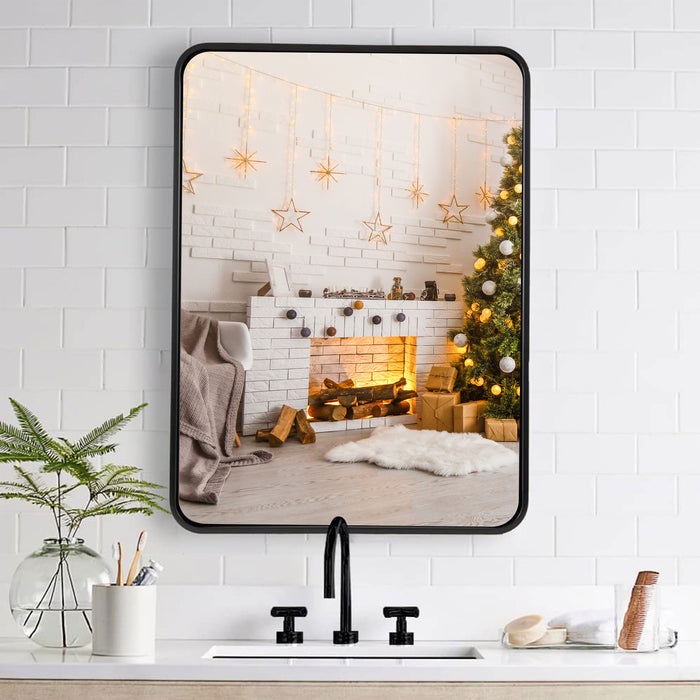 20" x 28" Rectangular Rounded Bathroom Mirror