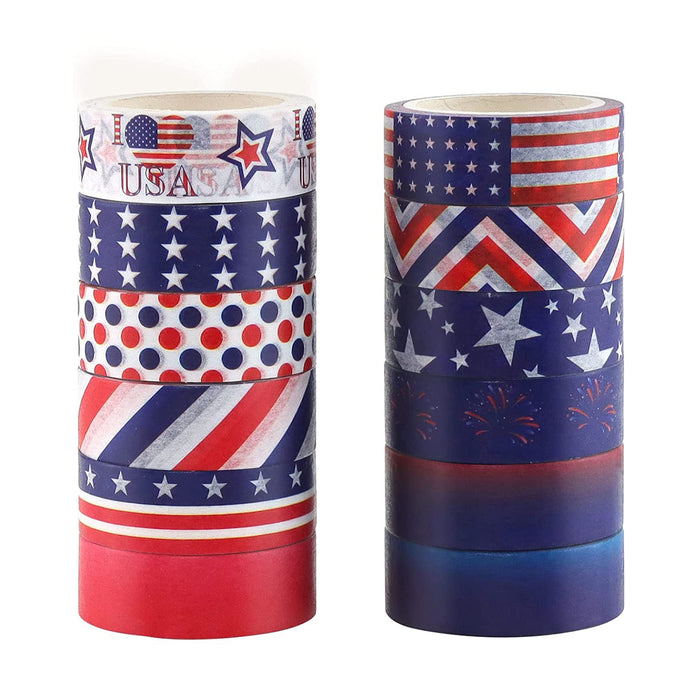 American Stars and Flag Stripe Decorative Masking Tapes