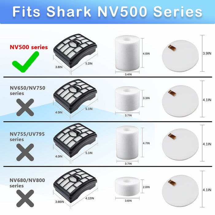 NV500 Vacuum Filter Replacement for NV500 NV501 NV502