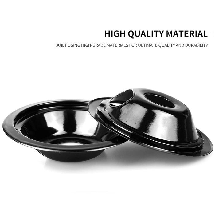 WB31M19 WB31M20 Black Porcelain Drip Pans Set