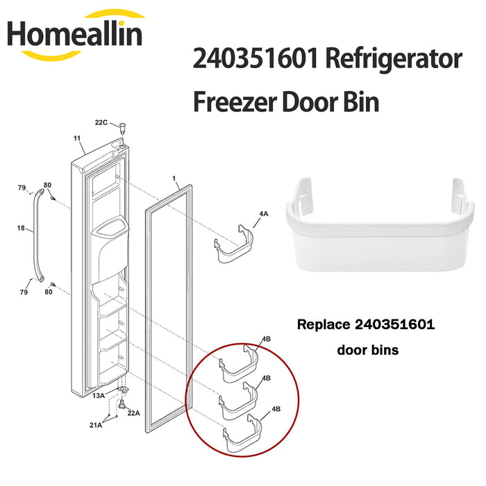 240351601 Refrigerator Freezer Door Bin Side Shelf