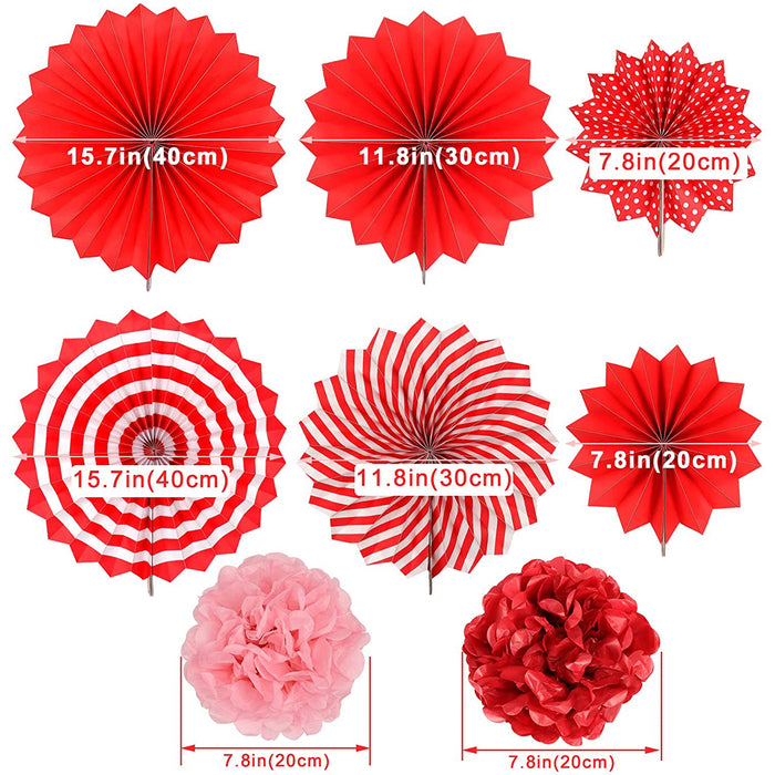 23pcs Valentine's Day Paper Kit Party Decorations for Wedding Decor Supplies